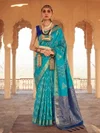 Sagarika By Ast Rich Silk Blend Zari Weaving Border Saree